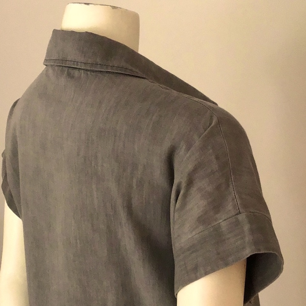 Taupe Cotton Short-sleeved Tunic/Dress - Picture 6 of 15
